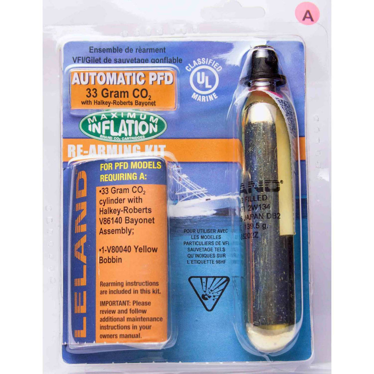 LELAND–Inflatable Life Jacket Rearming Kit, Automatic, 33 g., 1/2