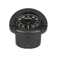 Product images carousel, showing slide 1 of 1 RITCHIE NAVIGATION–Flush-Mount Helmsman Compass, 3-3/4" CombiDamp Dial, Black  (5)- 5879606