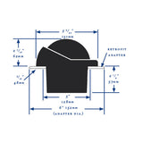 Product images carousel, showing slide 1 of 1 RITCHIE NAVIGATION–Flush-Mount Helmsman Compass, 3-3/4" CombiDamp Dial, Black  (5)- 5879606