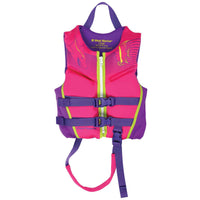 WEST MARINE–Deluxe Kids’ Rapid Dry Life Jacket, Child 30-50lb., Pink 15911191