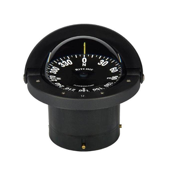 RITCHIE NAVIGATION–Flush-Mount Navigator Compass, 4-1/2" PowerDamp Flat Card Dial with Large Numerals-210138