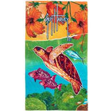 GUY HARVEY 58" x 36" Psychedelic Turtle Towel