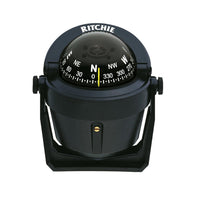 RITCHIE NAVIGATION–Bracket-Mount Explorer Compass, Black Case, Black Card- 273987