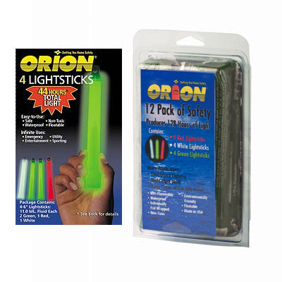 ORION–Disposable Chemical Light Sticks-4 pack (2 Green 1 Red 1 White) –  Marine Supplies USA