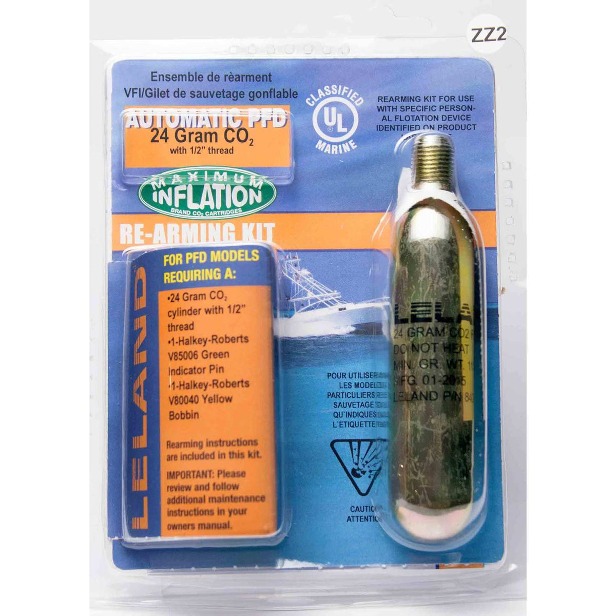 LELAND–Inflatable Life Jacket Rearming Kit, Automatic, 24 g., 1/2