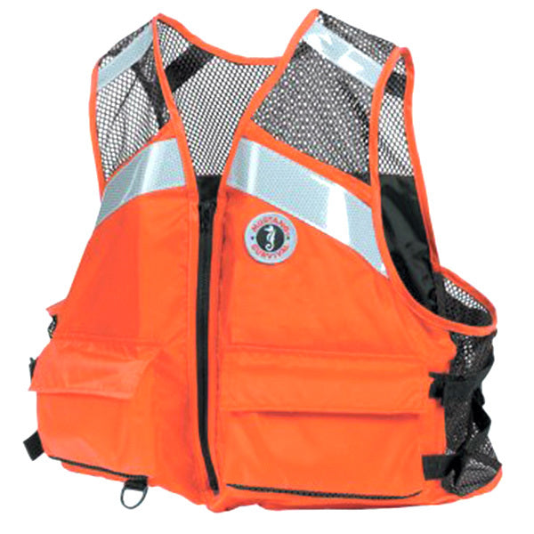 MUSTANG SURVIVAL–Industrial Mesh Life Jackets S/M 10929446